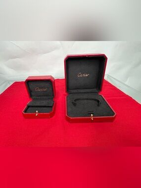 Cartier Boxes Red Gold Black Jewelry Box Set